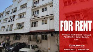 For Rent 1072 SQFT 3BHK+2T Semi Furnished Apartment at Galaxy Castello Vyttila