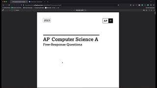 2023 AP Computer Science A FRQ Full Walkthrough | UNOFFICIAL | WITH TIMESTAMPS