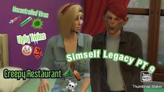 Quarentine, Sims, + Creepy Restaurant + Ugly Twins + Uncontrolled Virus | Sims 4 Simself Legacy PT 9