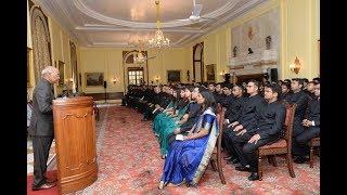 President Kovind meets officer trainees of Central Engineering Service (Roads)