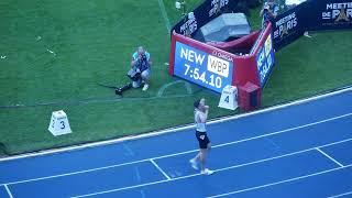 World record last lap Jakob Ingebrigtsen   2 miles : 7.54.10, Charlety diamond league record  monde