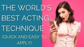 The world's best acting technique:  Leave yourself alone