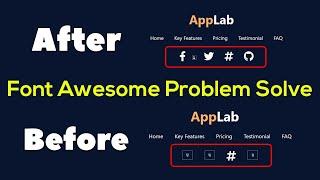 Font Awesome Icon Problem Solve | Font Awesome Icon Not showing