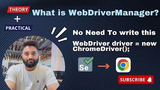 WebDriverManager || No Need to write this WebDriver driver = new ChromeDriver(); || #selenium #java