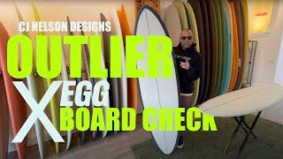 OUTLIER X Egg board review. CJ Nelson Designs x Thunderbolt Surfboards