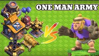 GIANT THROWER VS BUILDER BASE DEFENCE.(CLASH OF CLANS)#coc#clashofclans #giantthrower