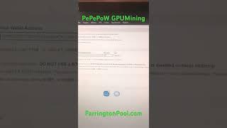 FarringtonPool is now live! Mine PePePow on our Pool! #GPUMINING #PePe