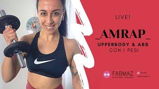 Allenamento AMRAP upper body & abs con i manubri! allenati con Fab