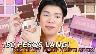 150 PESOS LANG!  NEW BEAUTY GLAZED EYESHADOW PALETTE REVIEW (PANG BEGINNERS & EVERYDAY MAKEUP)