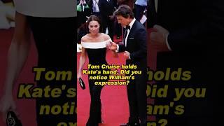 Tom Cruise holds Kate's hand. Did you notice William's expression?#history #royal #fyp