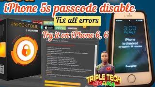 FMI OFF iPhone 5s passcode disabled bypass iOS 12.5.6. Latest update of UnlockTool_2023.01.13.1