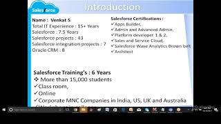 Tutor in Medipalli, Hyderabad for Salesforce Certification - Venkat S