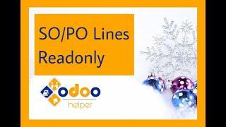 SO/PO Order Line Readonly || How to Sale Order Line Readonly after Confirm the Order ?