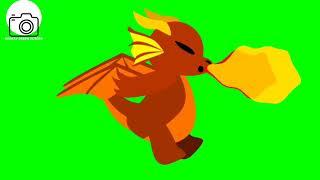 dragon with fire green screen Copyright free  | dragon fire green screen