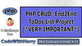 Php CRUD Operations Tutorial Using MySQLi in Hindi - Select, Insert, Update, Delete|PHP Tutorial #32
