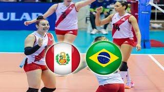 PERU VS BRASIL EN VIVO - SUDAMERICANO DE VOLEY FEMENINO - BRASIL 2023