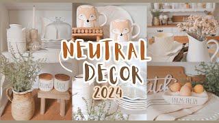 NEW  HOME DECOR⎟COZY NEUTRAL DECOR⎟IDEAS Y DECORACION PARA EL HOGAR⎟DECORACION DE COMEDOR 2024 🪴