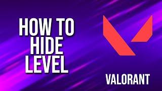 How To Hide Level Valorant Tutorial