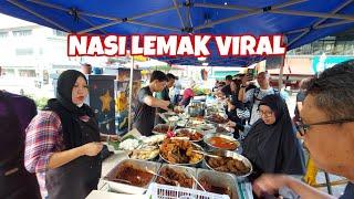 PAGI-PAGI SUDAH PADA ANTRI !! KULINER NASI LEMAK PINGGIR JALAN TERLARIS DI KUALA LUMPUR MALAYSIA