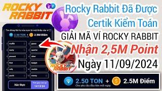 Rocky Rabbit Chia Sẻ Mã Ví Nhận 2.500.000 Point Ngày 11/9/2024