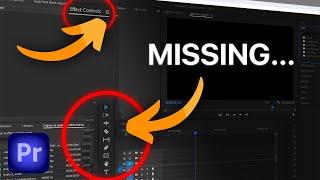 How To Fix MISSING Effect Controls & Toolbar In Premiere Pro