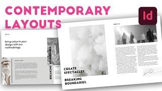 How to make EASY MINIMAL contemporary InDesign Layouts