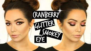 CRANBERRY GLITTER SMOKEY MAKEUP TUTORIAL - MAC & MAKEUP GEEK EYESHADOWS | LAURA SOMMERVILLE