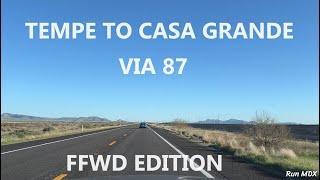 Driving from Tempe to Casa Grande, Arizona via 87 instead of I10.  Fast forward speed 4X.