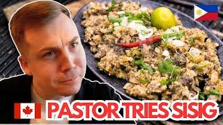 Canadian Pastor Eats Pork Face (Sisig) For the First Time!