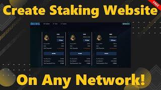 Create Staking Website For Any Token Any Network | FREE