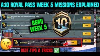 BGMI WEEK 5 MISSIONS / A10 WEEK 5 MISSION / WEEK 5 MISSION BGMI / A10 RP MISSION WEEK 5 EXPLAINED