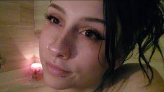 ASMR Bath Time | No talking, running water, candles, bubbles