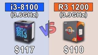 Intel Core i3 8100 (3.6GHz) vs RYZEN 3 1200 OC (3.9GHz)