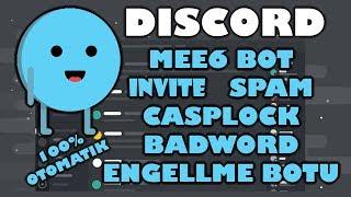 Discord Spam/İnvite/Link/Bad Word Blocker Bot • MEE6 BOT