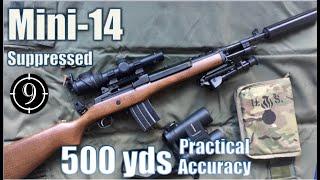 Mini 14 Suppressed to 500yds: Practical Accuracy (PUBG mode, with Trijicon 1-6x Accupoint mildot)