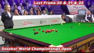 Snooker World Championships Open Ronnie O’Sullivan VS Stuart Bingham ( Last Frame 20 & 21 & 22 )