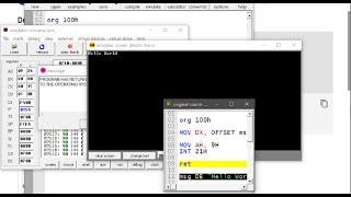 emu8086 hello world Program | Assembly Language Programming