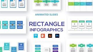 Rectangle animated  infographics/Free slides infographic Adobe Illustrator, Photoshop, PowerPoint