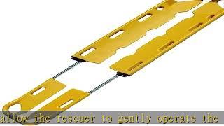 PRWERIF Folding Scoop Stretcher,Lightweight Fire Emergency Medical Flat Folding Stretcher Portable