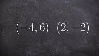 Writing an equation using point slope form given two points