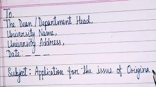 How do I write an application for the original degree certificate?||In English||Handwriting