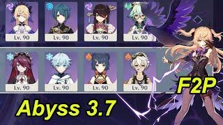 F2P 4 star weapons & 4 star characters spiral abyss 3.7 floor 12 genshin impact