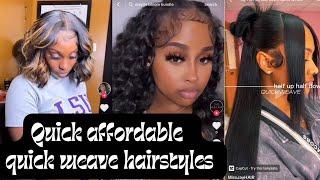 SUPER QUICK EASY AFFORDABLE QUICKWEAVES #quickweave #hairstyle