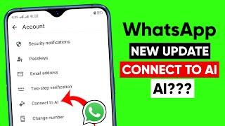 WhatsApp connect to ai update || Connect to ai feature || WhatsApp new updates