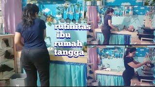 Daily vlog ibu rumah tangga||kegiatan yg berulang bersih bersih dapur sederhana||mencuci piring