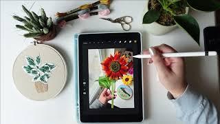 How to make your own embroidery pattern using procreate