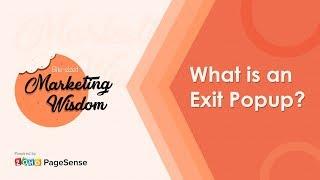 What is an Exit Popup?