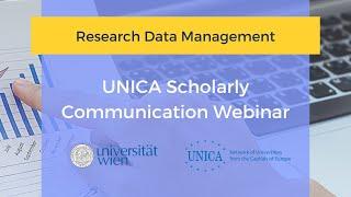 UNICA Scholarly Communication webinar on Research Data Management