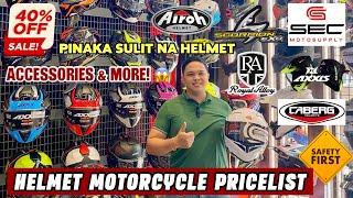 SEC Moto supply Helmet and Accessories|| SALE || PRICELIST IN THE PHILIPPINES *MUST WATCH* DECEMBER