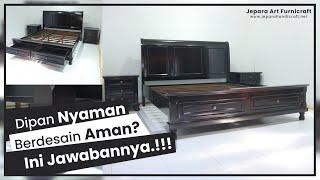 TEMPAT TIDUR JATI AMERICAN STYLE HELVI | JEPARA ART FURNICRAFT